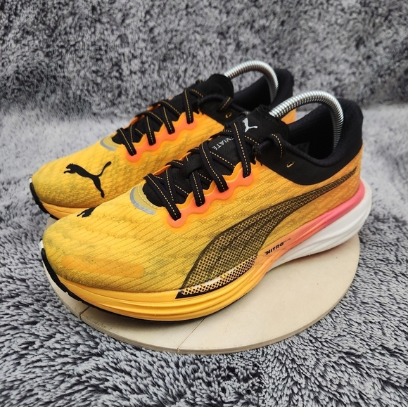 Puma Deviate Nitro 2 'Sunset Glow Sun Stream Black Men's Size 8 - Picture 4 of 9